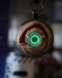 Image 2 of Glowing Oculus, Eyeball flat back pendant OOAK