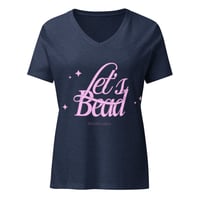 Image 3 of Let's Bead Women’s relaxed v-neck t-shirt