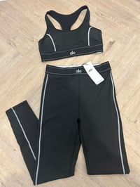 Image 1 of Black gym leggings and sports bra 