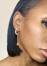 Image 1 of Selene Moon & Star Earrings