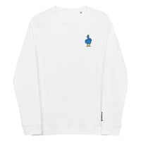 Image 1 of Birdflip® white organic raglan sweatshirt
