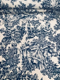 Image 2 of Hule Loneta Resinada - Toile de Jouy - Azul - 6€/m