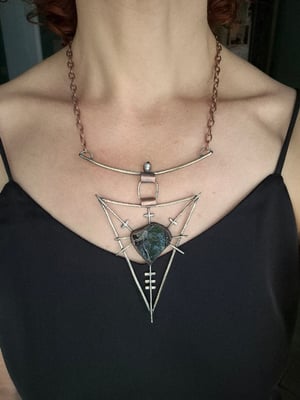 Black and white triangle necklace 