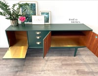 Image 6 of Mid century modern Nathan sideboard, drinks cabinet painted in dark green