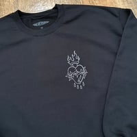 Image 3 of SACRED HEART SWEATSHIRT - black