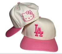Image 1 of HK x LA Pink Hat- SnapBack 