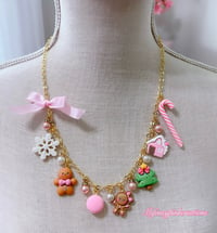 22k Gold Plated Gingerbread Land Charm Necklace 