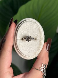 Image 1 of .925 SS SMOKEY QUARTZ RING ADJUSTABLE SIZES 5-12