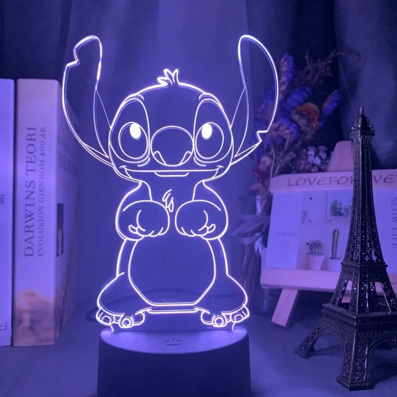 Image of Lilo & Stitch Animation Peripherals Stitch Cartoon Night Lamp Bedside Ambience Lamp Bedroom Decor Ch