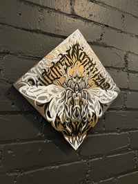 Image 1 of Memento Mori Scarab - 10x10in calligraphy painting by Wiser Oner 