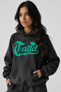 45% off SPECIAL OFFER!!! Tattd QUEEN 👑 black&teal Hoodie!!! 🖤🩵