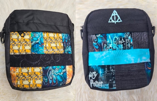 Psyduck / Harry Potter patchwork crossbody bag 