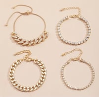 Image 5 of Luxury 4 Piece Bling Bracelet Set