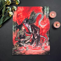 Image 1 of Demon & Witch Signed Watercolor Print