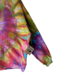 Image 3 of 2XL Ladies Quarter-Zip Pullover in Bright Spiral Ice Dye