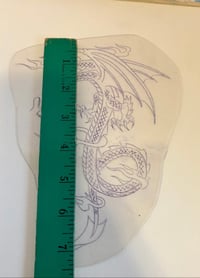 Image 3 of Dragon By Rollo Vintage Acetate DRAGON Tattoo Design Stencil