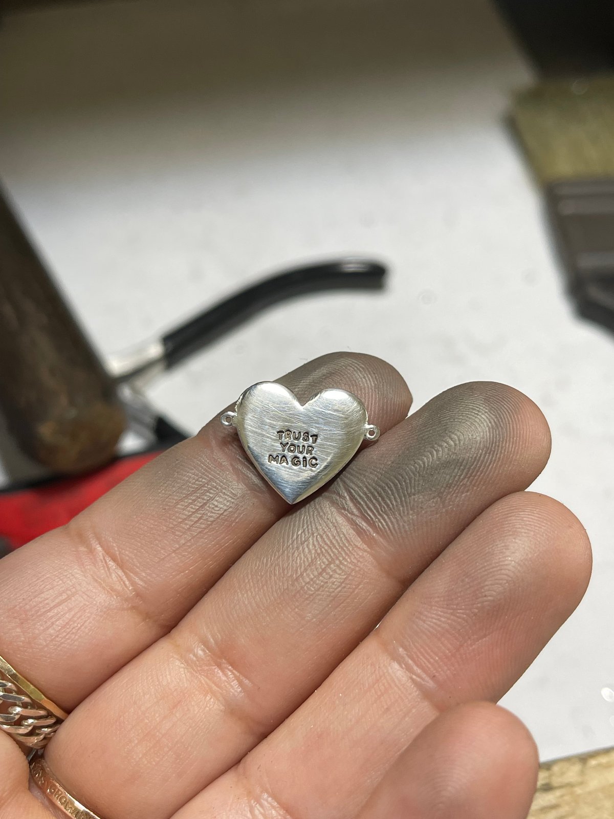 Image of big heart necklace