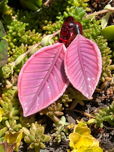 Image of Pink/purple Shimmer Leaf Pendant