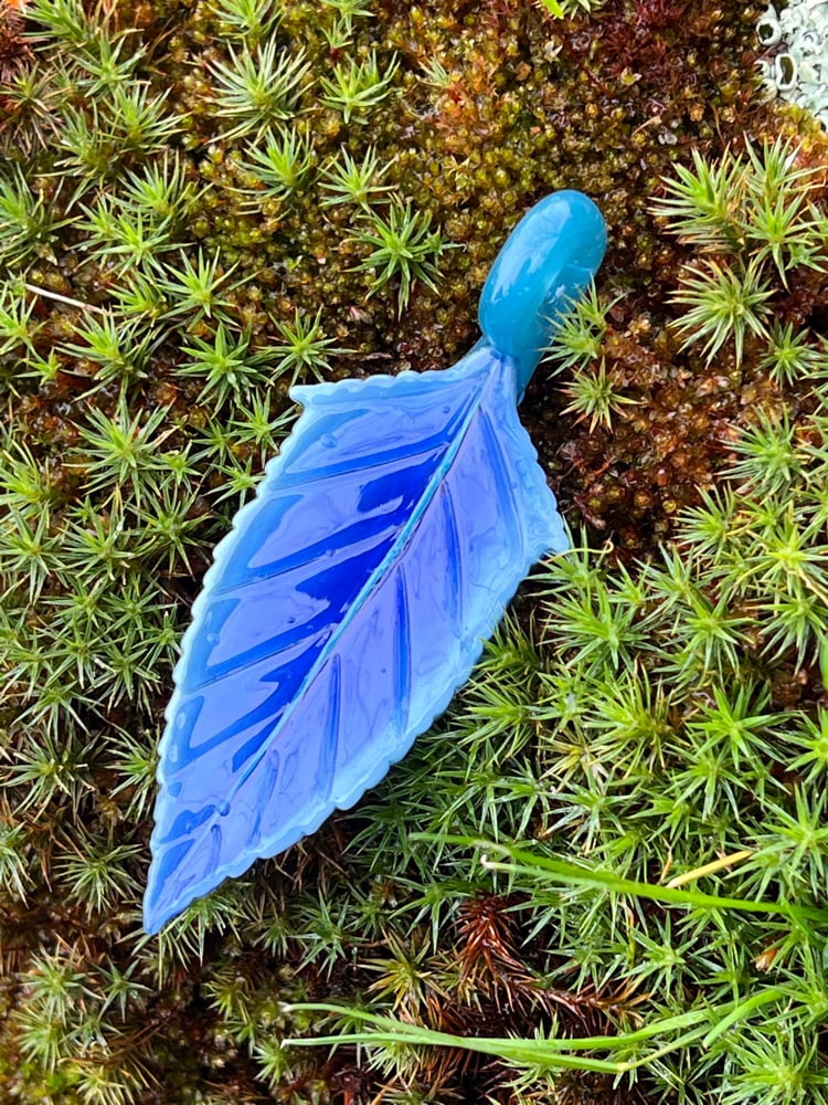 Image of Ice Blue Leaf Pendant