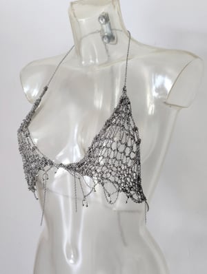 Image of Stainless steel chain bikini top (Free Size)