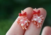 Image 1 of Mistletoe Stud Earrings - pink