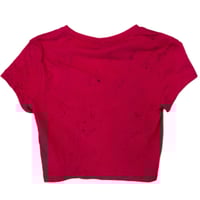 Image 2 of “VAMP TEETH” Custom Hand Painted Baby Tee SMALL