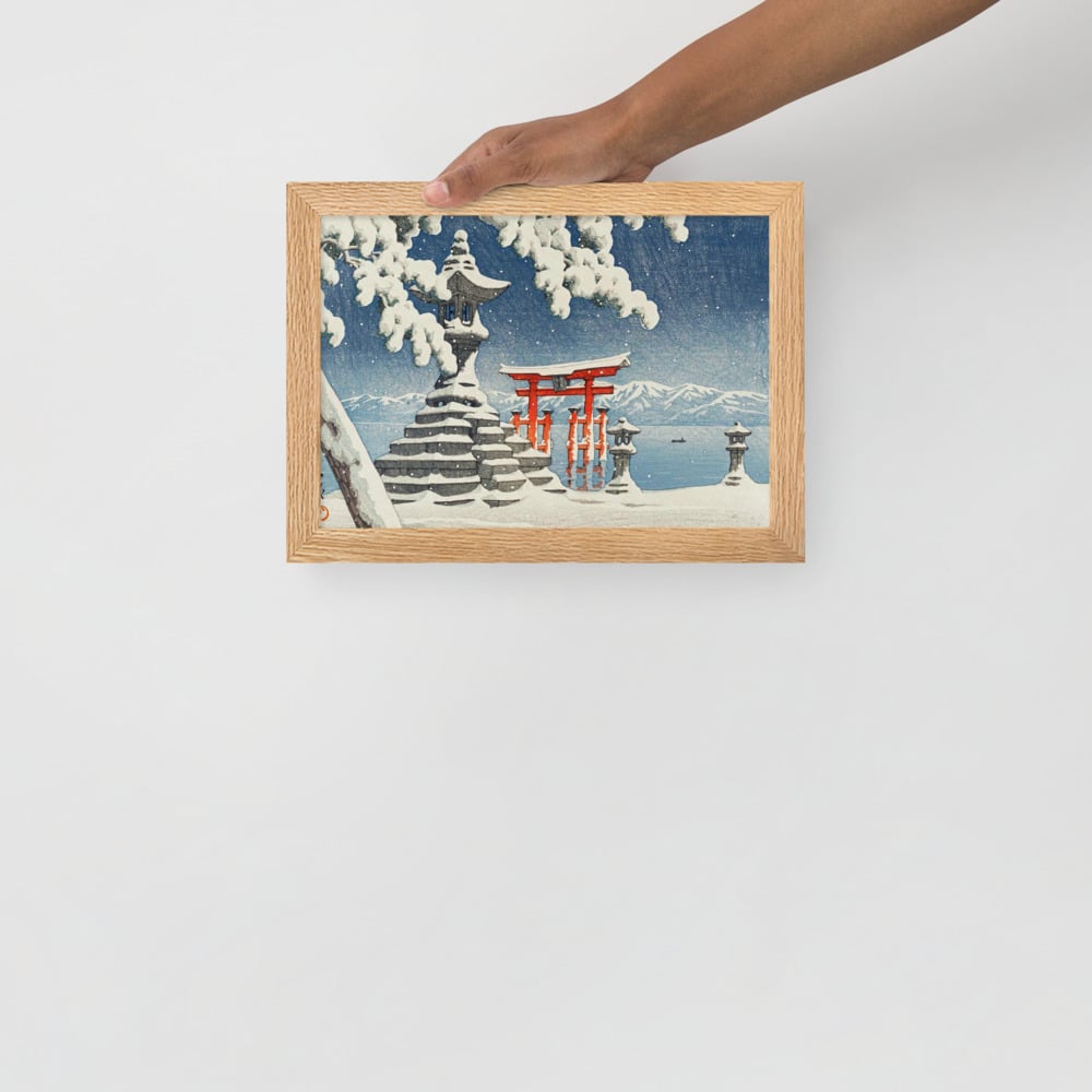 The red torii - Kawase Hasui - 1932 - Framed matte paper poster