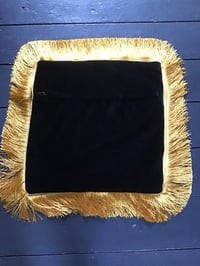 Image 6 of Cobra Head Snake Patch Black Velvet Cushion Cover