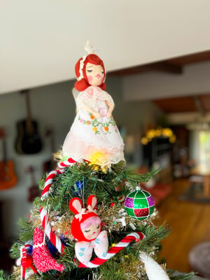 Image of RESERVED FOR ALLISON ART DOLL TREE TOPPER