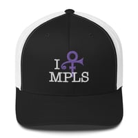 Image 2 of I [PRINCE] MPLS Trucker Cap (White Text)