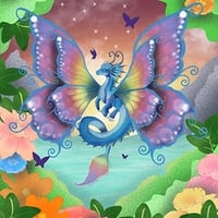 Winged Temptress digital print 8x8