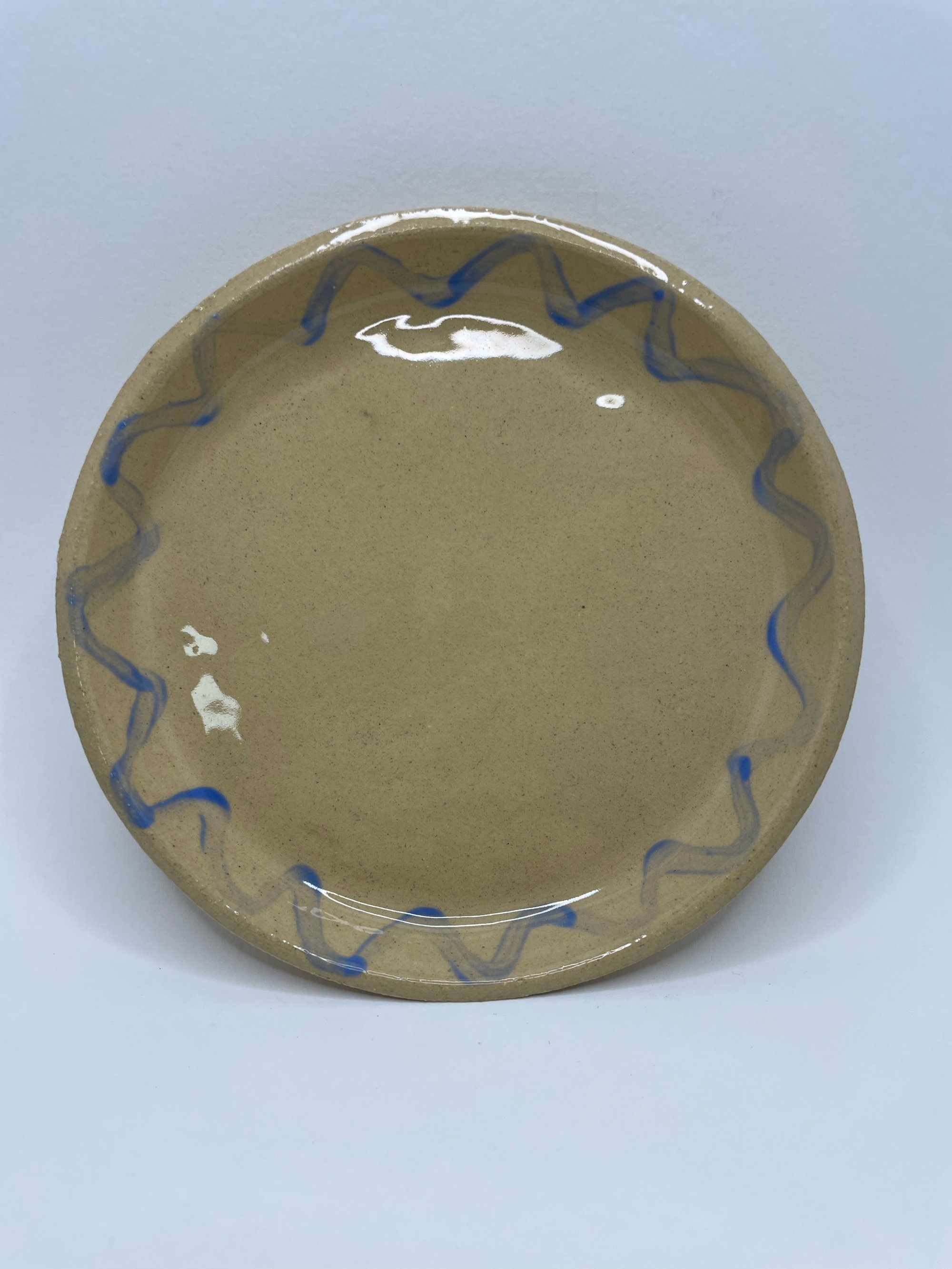 Image of Baby blue swirl plate 