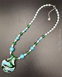 Image of Lampwork Statement Necklace With Uranium Accents