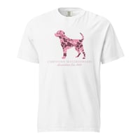 Image 5 of Christian Waterfowlers Pink Camo Lab Camo Unisex garment-dyed heavyweight t-shirt