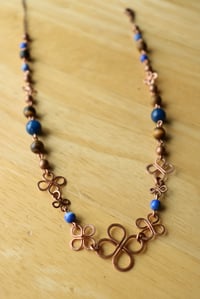 Image 5 of Copper Clover + Crystal Necklace
