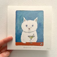 Image 2 of Small square art print -Martini Cocktail 