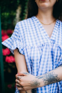 Image 6 of Blouse Roma [Vichy bleu]