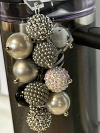 Image 4 of Black White and Silver Trash Panda Set (Bow, Bauble and Stack)