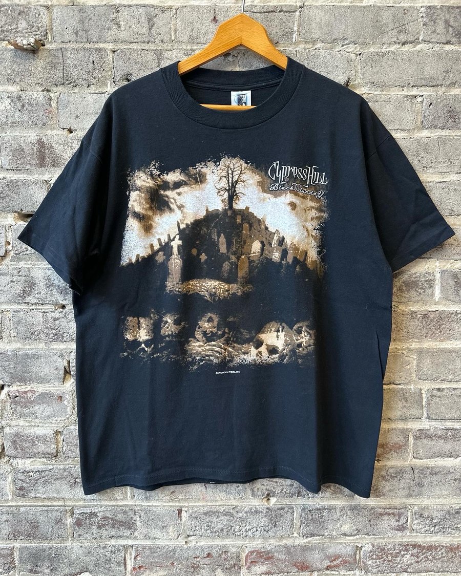 Image of 1993 VINTAGE “CYPRESS HILL - BLACK SUNDAY” PROMOTIONAL RAP TEE, SIZE: XL