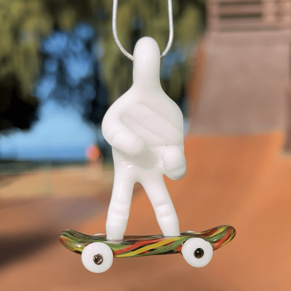 Image of White and Rasta Fingerboard 