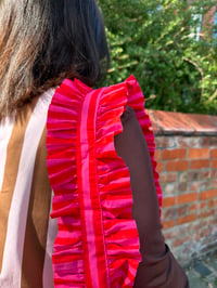 Image 3 of Ruffle Maxi Tote Bag in Candy Stripe 
