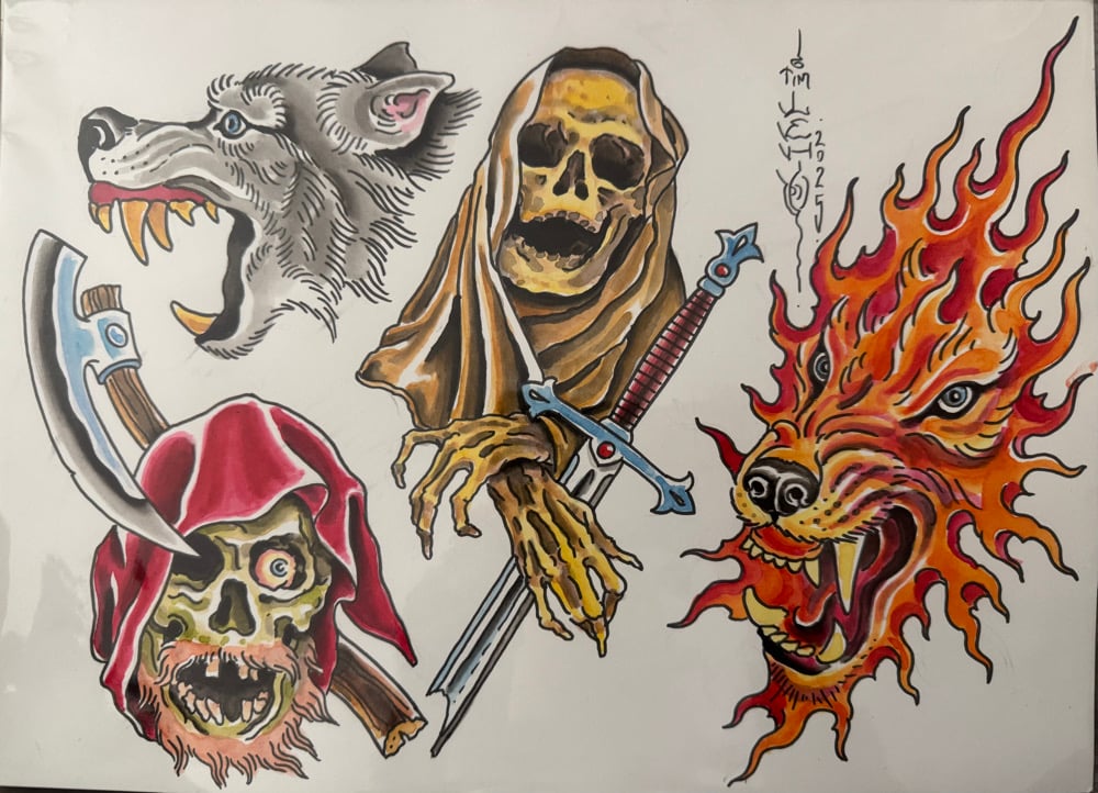 Image of Tim Lehi “Reapers & Wolves #128” Original Art