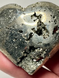 Image 3 of Pyrite Carved Heart #2577