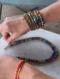 Image 3 of *new* FALL TONED RAINBOW all gem bracelets