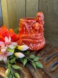 Image 1 of AT RANDOM Milwaukee DOROTHY 15 oz Tiki Cocktail Mug Fiesta Orange