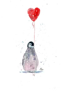 Image 1 of little cutie penguin print or canvas