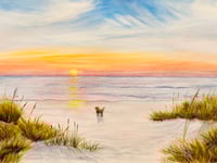 ORIGINAL ''A dog with Sunset''