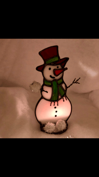 Image 1 of Snowman Candle Holder 
