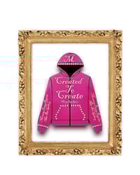 Image 2 of PINK “CREATED TO CREATE” ZIP UP