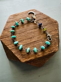 Image 11 of Turquoise Nugget Bracelet With Moon Charm